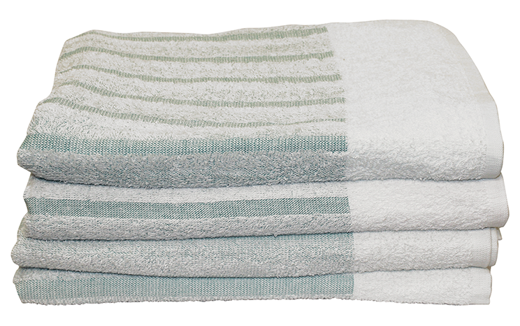 SEAFOAM STRIPE POOL TOWELS